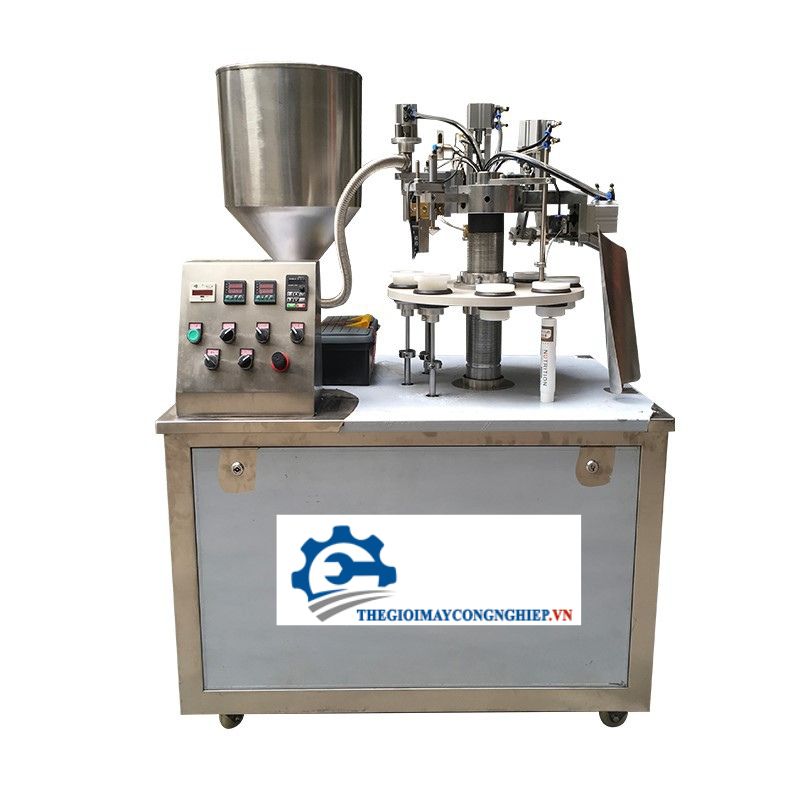 Máy chiết rót đóng tuýp mỹ phẩm mâm xoay