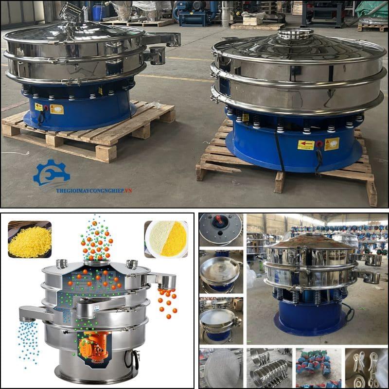 Máy sàng tròn – Máy sàng nguyên liệu thuốc, thực phẩm, kim loại, hóa chất dạng tròn
