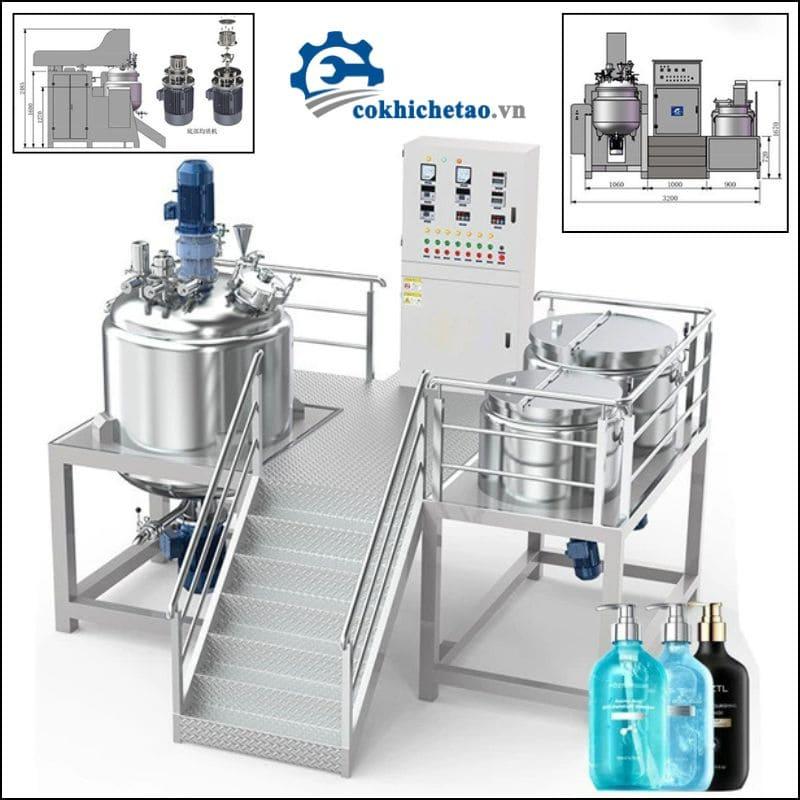 Máy nhũ hóa – Bồn nhũ hóa hút chân không