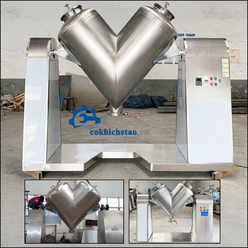 Máy trộn bột khô chữ V| Bồn trộn chữ V công nghiệp giá tốt