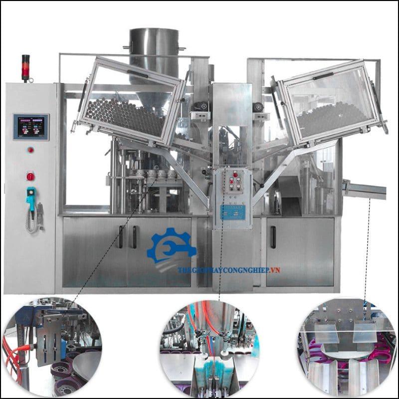 Máy chiết rót hàn miệng tuýp mỹ phẩm tự động- Máy chiết hàn miệng tuýp