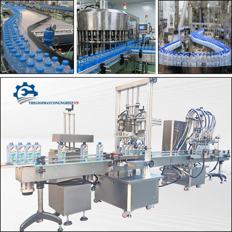 Dây chuyền chiết rót nước đóng chai tự động – Thể tích 330, 500, 1500ml