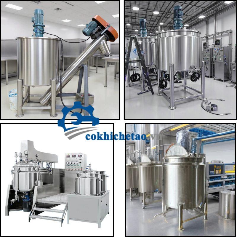 Máy nhũ hóa mỹ phẩm, nhũ hóa kem – Máy trộn, hút chân không, đồng hóa mỹ phẩm