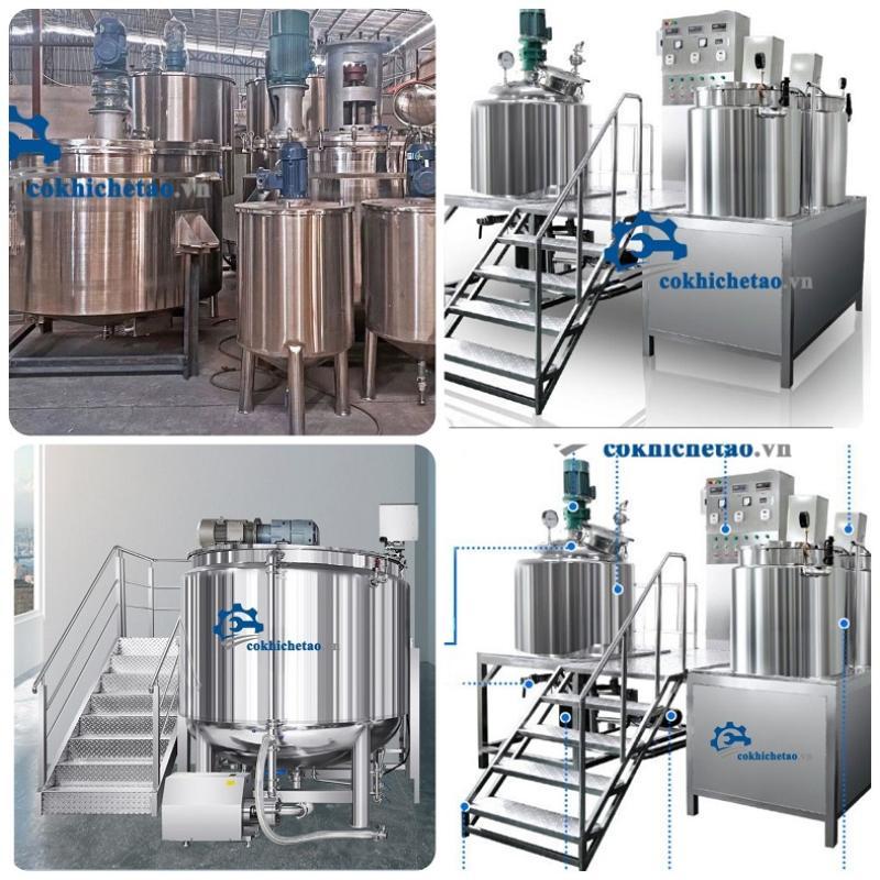 [CHẾ TẠO] Bồn khuấy inox gia nhiệt- Bồn trộn mỹ phẩm, đồ uống