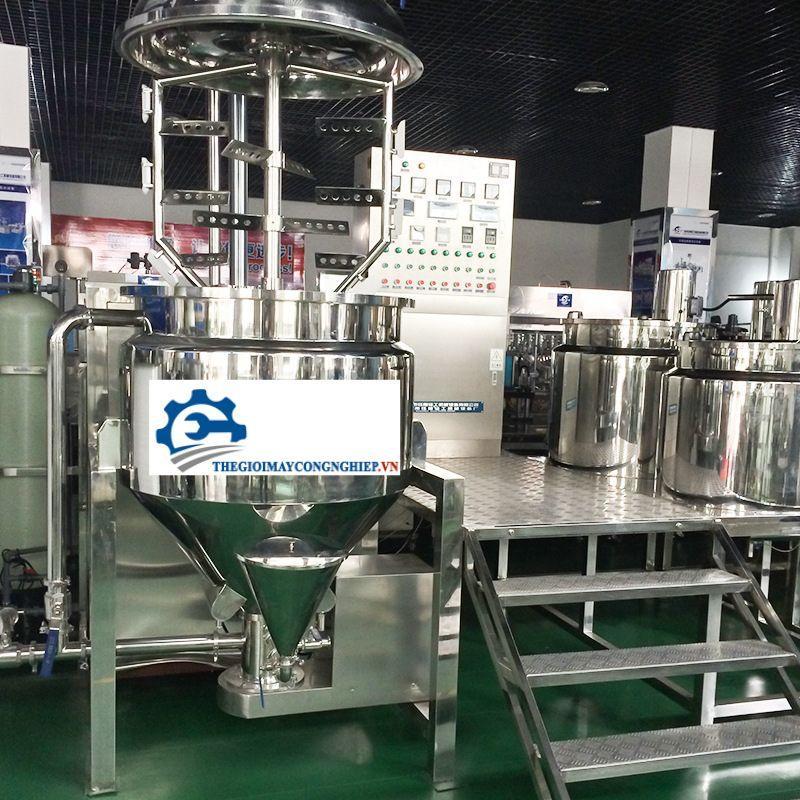 Máy khuấy trộn, nhũ hóa mỹ phẩm - Máy đồng hóa hút chân không mỹ phẩm, kem face, kem body