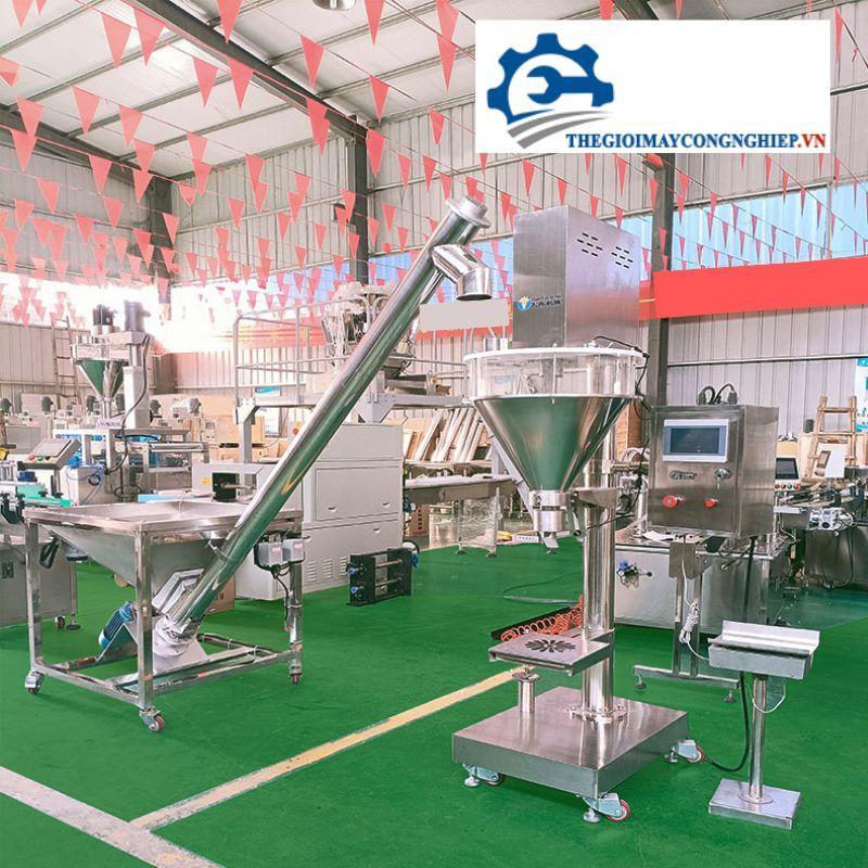 Máy chiết bột bán tự động – Máy chiết trục vít, chiết định lượng collagen, bột mì, bột gạo, đường