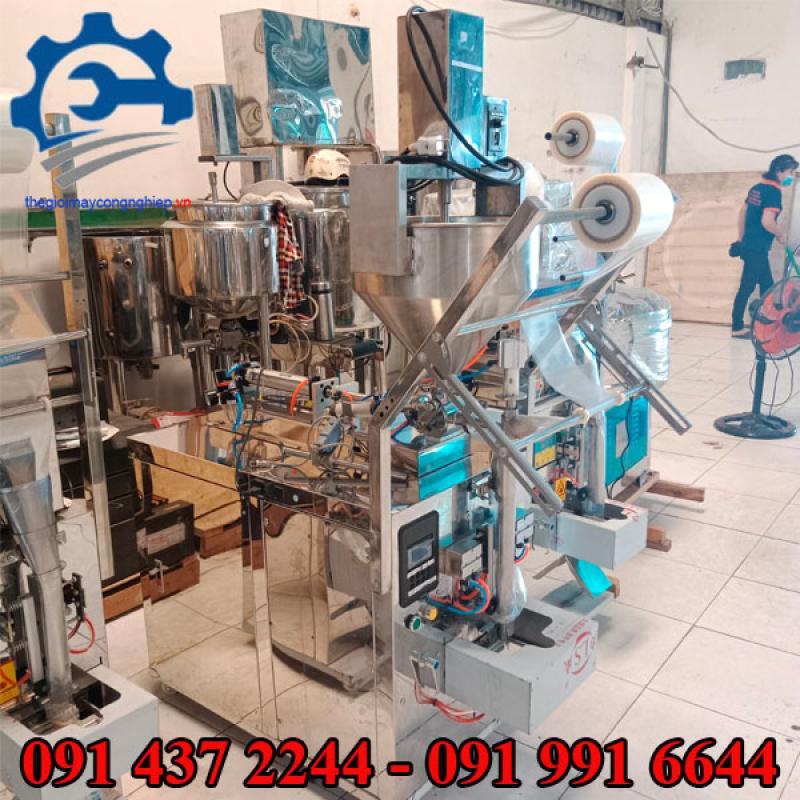 Máy đóng gói dung dịch| Máy đóng gói sa tế giá rẻ, nước chấm