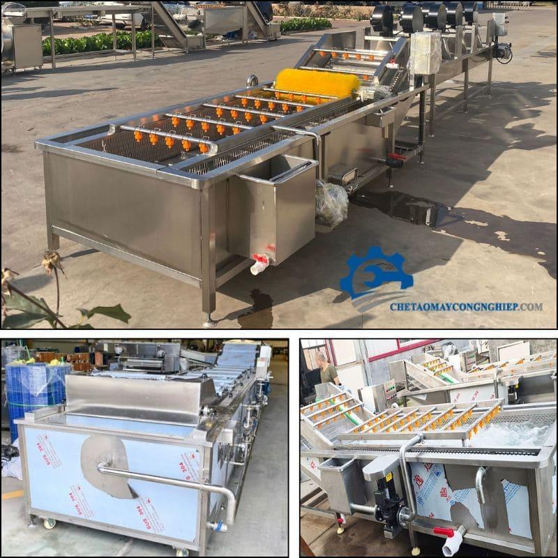 MÁY RỬA RAU CỦ SỤC KHÍ – Máy rửa trái cây, Máy rửa nông sản, máy rửa thực phẩm chất lượng