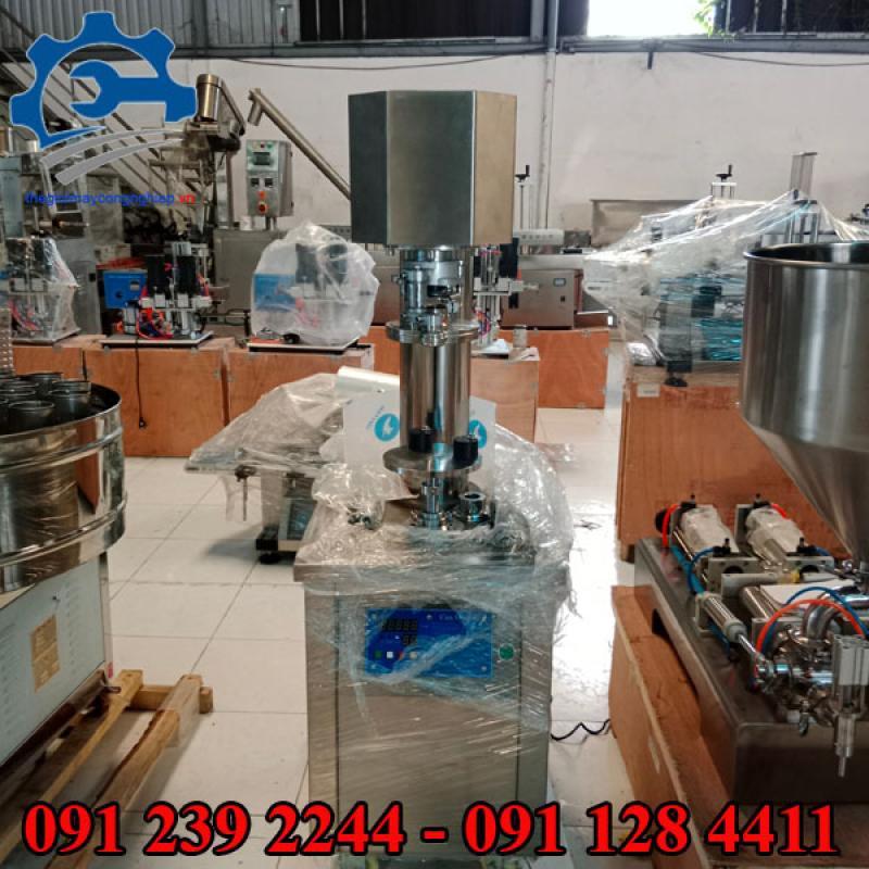 Máy đóng đồ hộp chân cao| Máy viền mí nắp lon nhôm giá rẻ