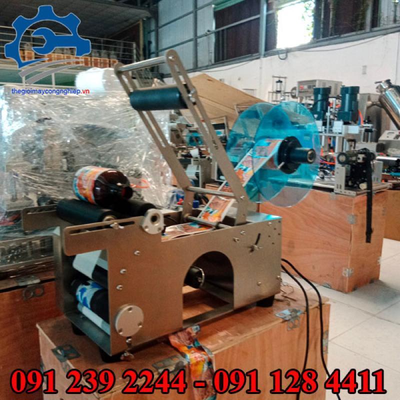 Máy dán nhãn chai bia| Máy dán nhãn giá rẻ chai tròn, hũ yến