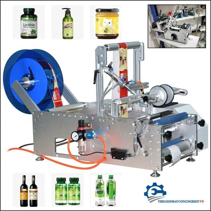 Máy dán nhãn chai tròn xung quanh- Máy dán tem nhãn chai tròn thủ công