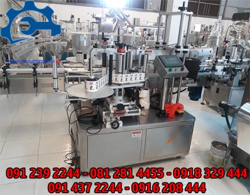 Máy dán nhãn chai công nghiệp- Máy dán nhãn chai vuông, Máy dán decal