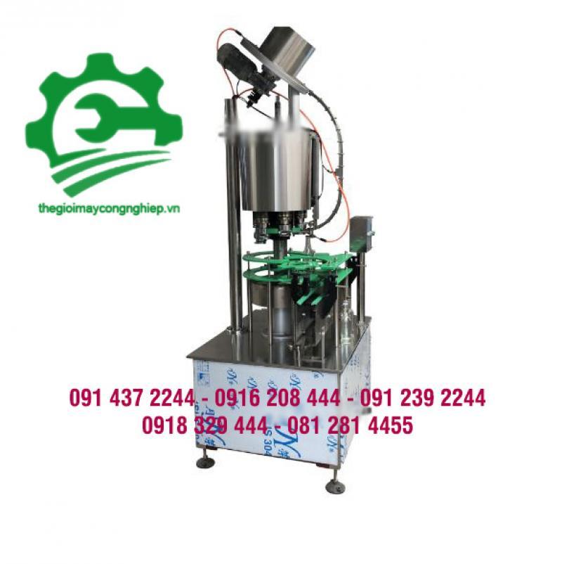 Máy đóng nắp chai thủy tinh tự động -  Máy dập nắp chai thủy tinh 6 đầu