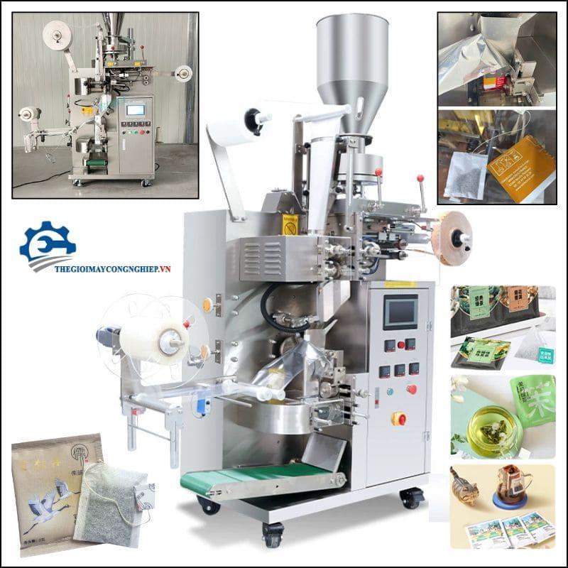 Máy đóng gói trà túi lọc có tem chỉ- Máy đóng gói trà túi lọc tự động