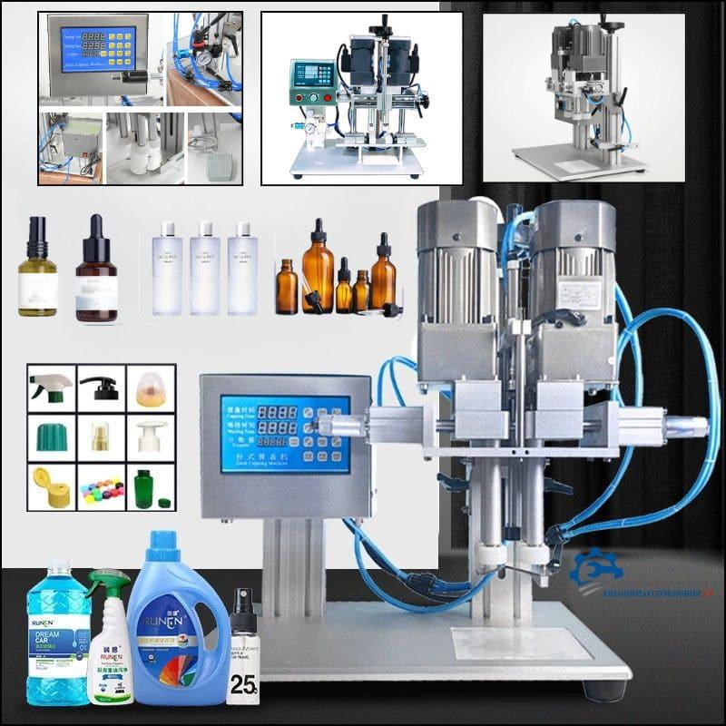 Máy vặn nắp chai – Máy siết nắp chai, máy đóng nắp chai bán tự động